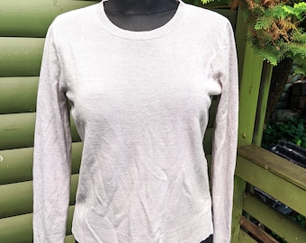 Vintage grey sweater women pullover Size M