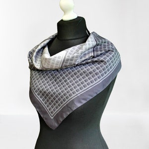 Bufanda vintage gris, accesorio vintage, adorno para mujer, regalo para ella