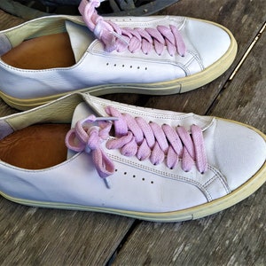 Vintage white leather shoes sneakers women soft made in Portugal Size 39 EU/ 8.5 US/ 6 UK image 3