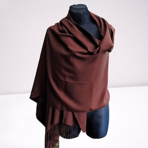 Braun Schal Vintage unisex Schal wickeln weiches Geschenk für sie ihn Weihnachten