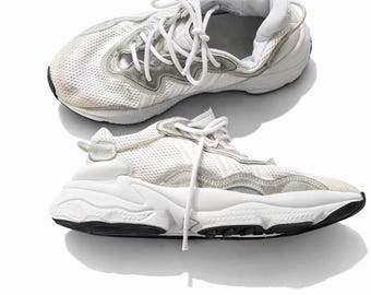 Weiße Sneakers Vintage Adidas Unisex geschnürt Size 41.5 EU/ 7.5 UK/ 8 US