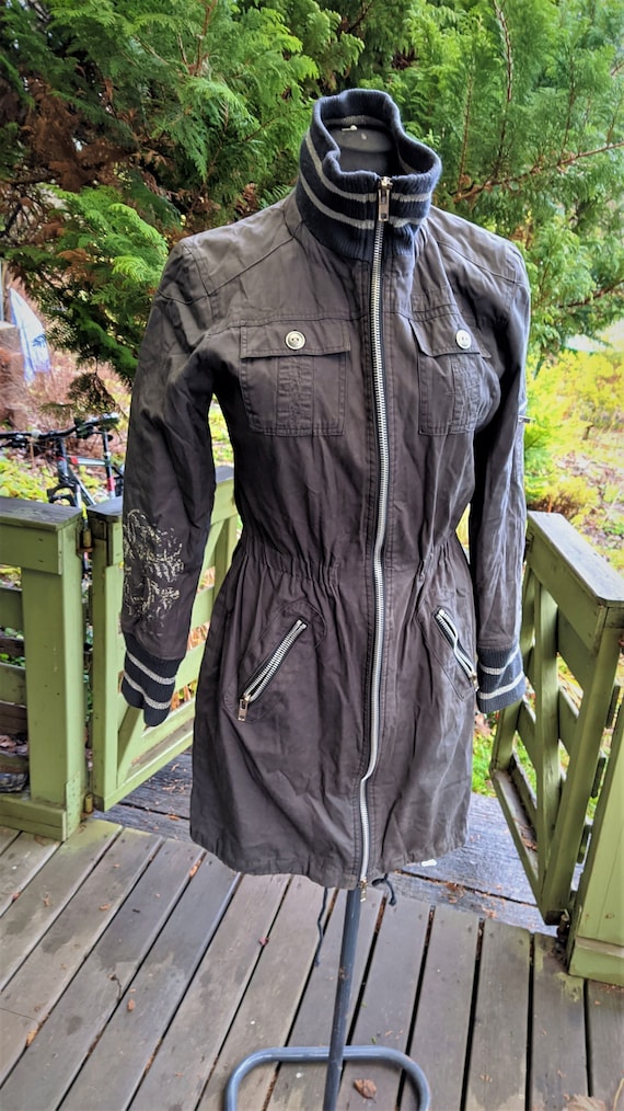 Gray cotton shop jacket