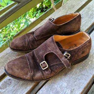 Vero Cuoio - Men Vintage Leather Brown Dress Shoes - Size 9.5M