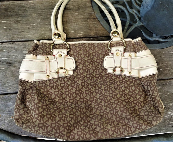 beige dkny bag