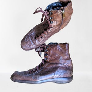 Brown shoes ankle boots soft leather women sneakers Size 37.5 EU/ 7 US/ 4.5 UK
