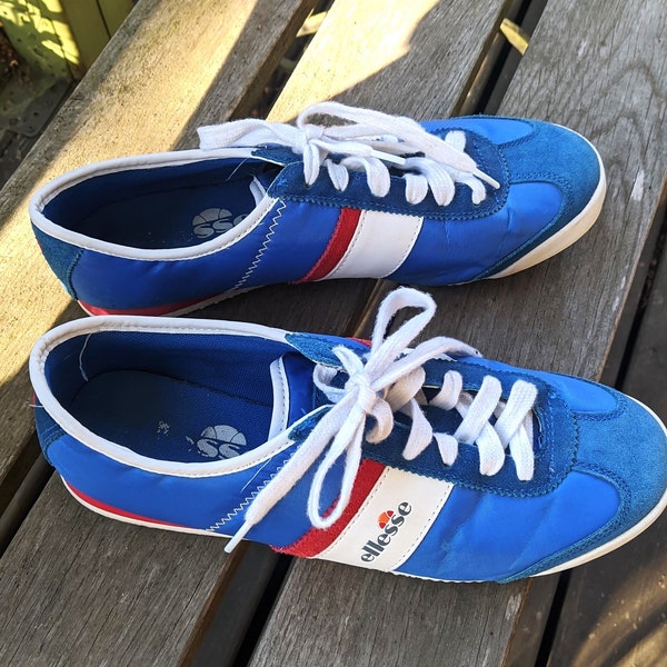 Vintage blue sneakers vintage men Ellese shoes Size 43 EU/ 9.5 US M/ 8.5 UK
