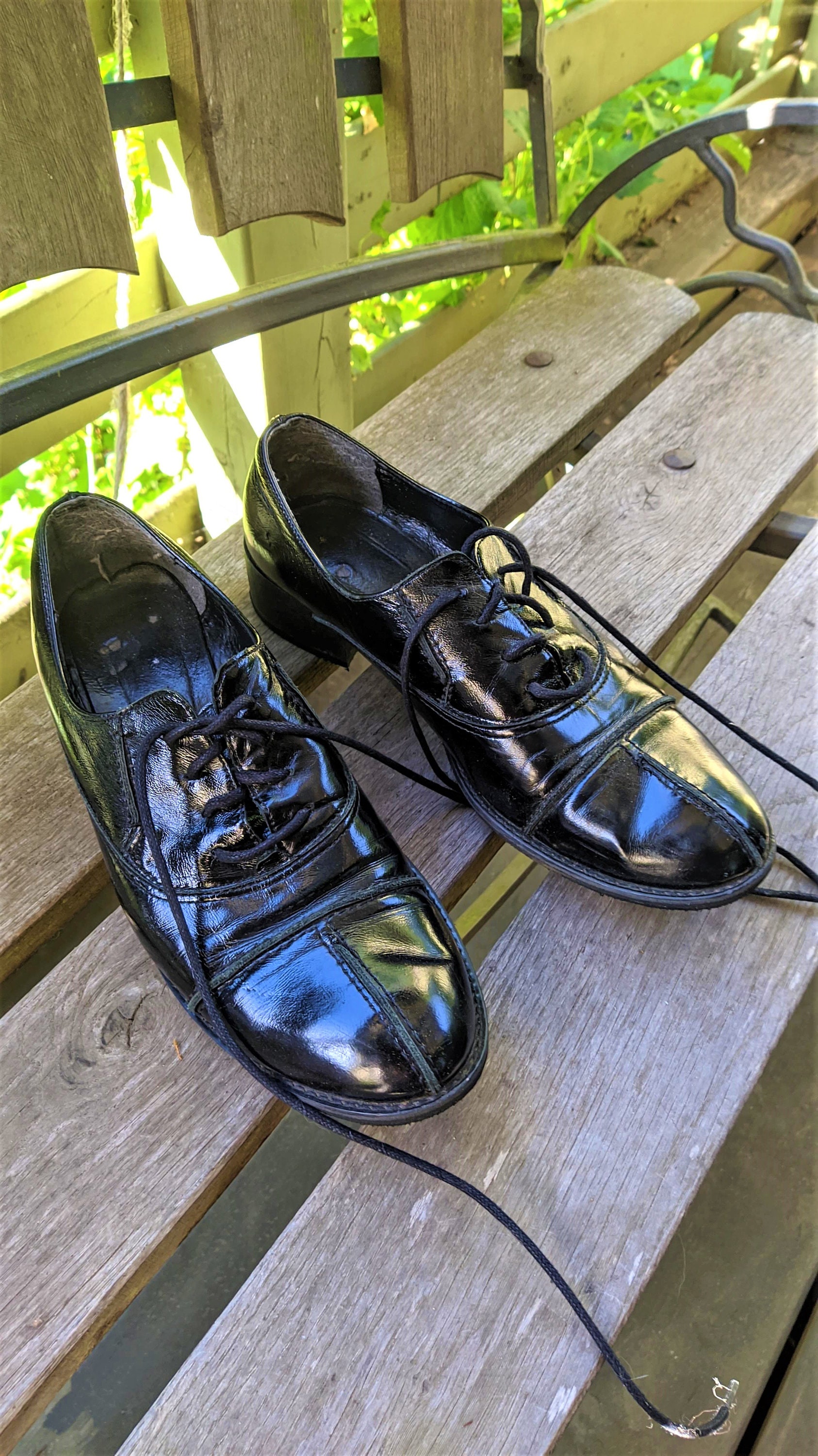 vintage レースアップレザーシューズ 60s 70s 275e62abbc54a3eb9864455fa82682