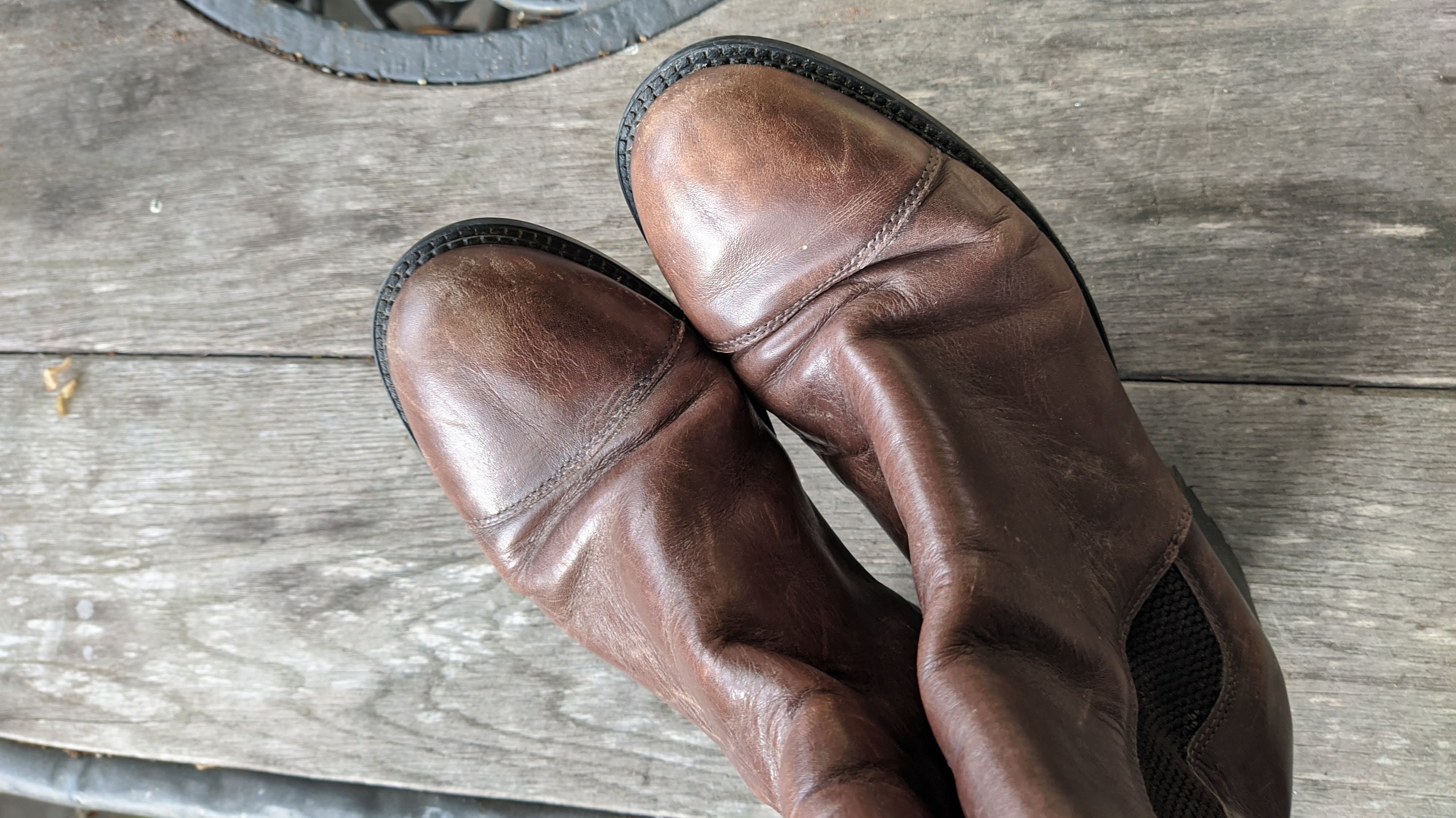 Vintage Massimo Dutti Ankle Boots Brown Leather Women Size 