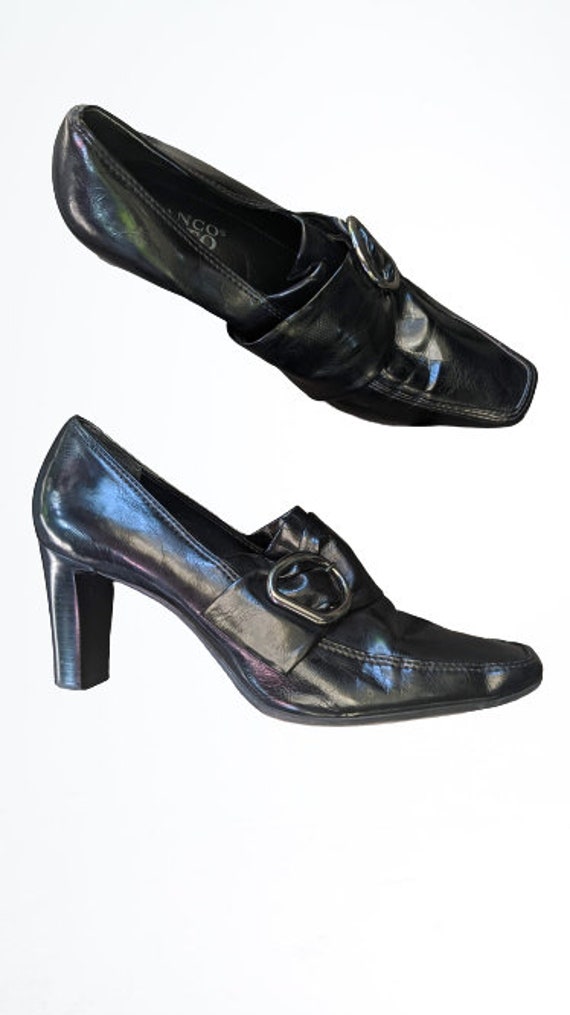 Black heels leather pumps women made in Brasil han