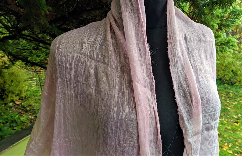 Pink scarf shawl women Christmas gift for her image 5