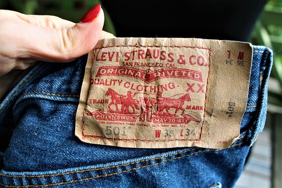 Vintage Levi Strauss Jeans broek 501 Maat W 36 L 34 - Etsy Nederland