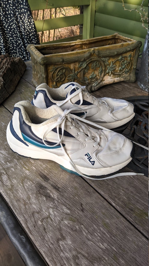 Vintage Sneakers weiße Schuhe blau Herren Fila Sport Gr. 45 - Etsy Schweiz