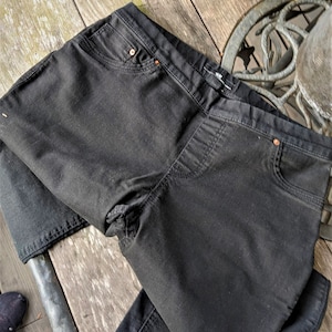 Vintage black jeans pants stretch Size M women