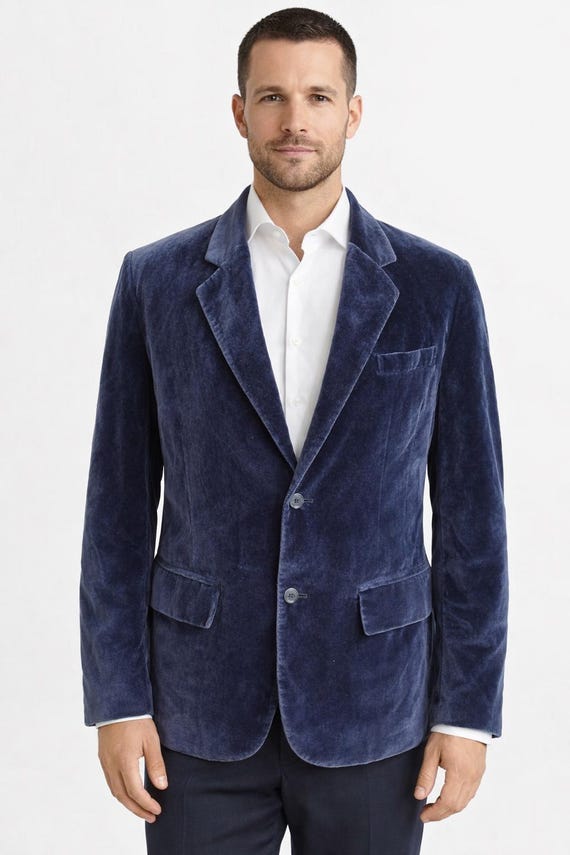 Vintage Jacket Men Velure Blue Purple American EAGLE Coat Size M Blazer -  Etsy
