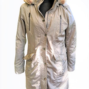 Silver grey coat jacket vintage Mexx women double 2 in 1 size M