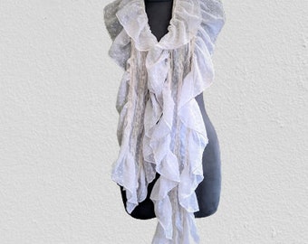 Of white scarf women vintage romantic boho Christmas gift for her