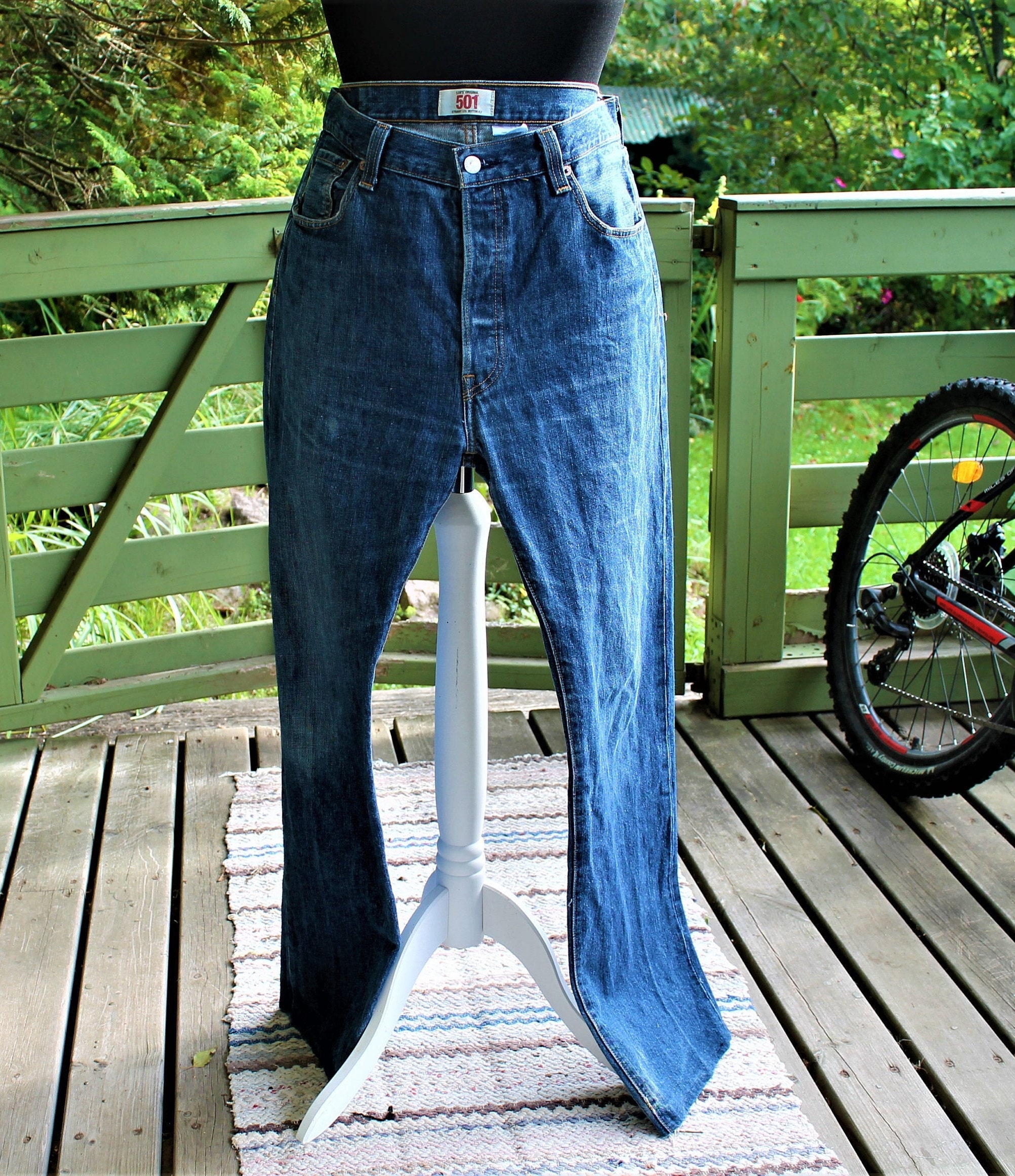b2087 LEVI’S【W34L36】ダークブルー ストレートデニム S501 Levi 501 Jeans W 36 L 34 Blue | eBay