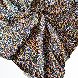Brown vintage scarf leopard black unisex gift Christmas