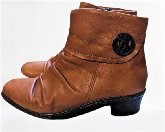 Brown Vintage Women Soft Leather Rieker - Etsy Zealand