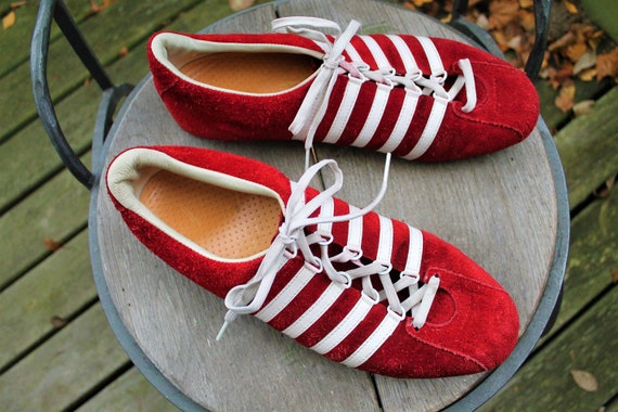 Rode suède leren schoenen heren stropdas sneakers wit - Etsy Nederland