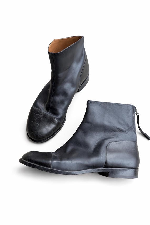 Black Vintage Ankle Boots Women Leather Marc Jacobs Size 5,5  display picture 3
