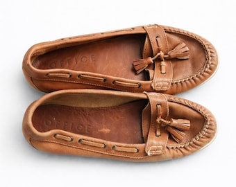 Brown Leather Shoes Moccasins Women Size 39-40 EU/8.5-9 US  display picture 2