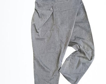 Gray vintage pants asymmetric trousers interesting Size M