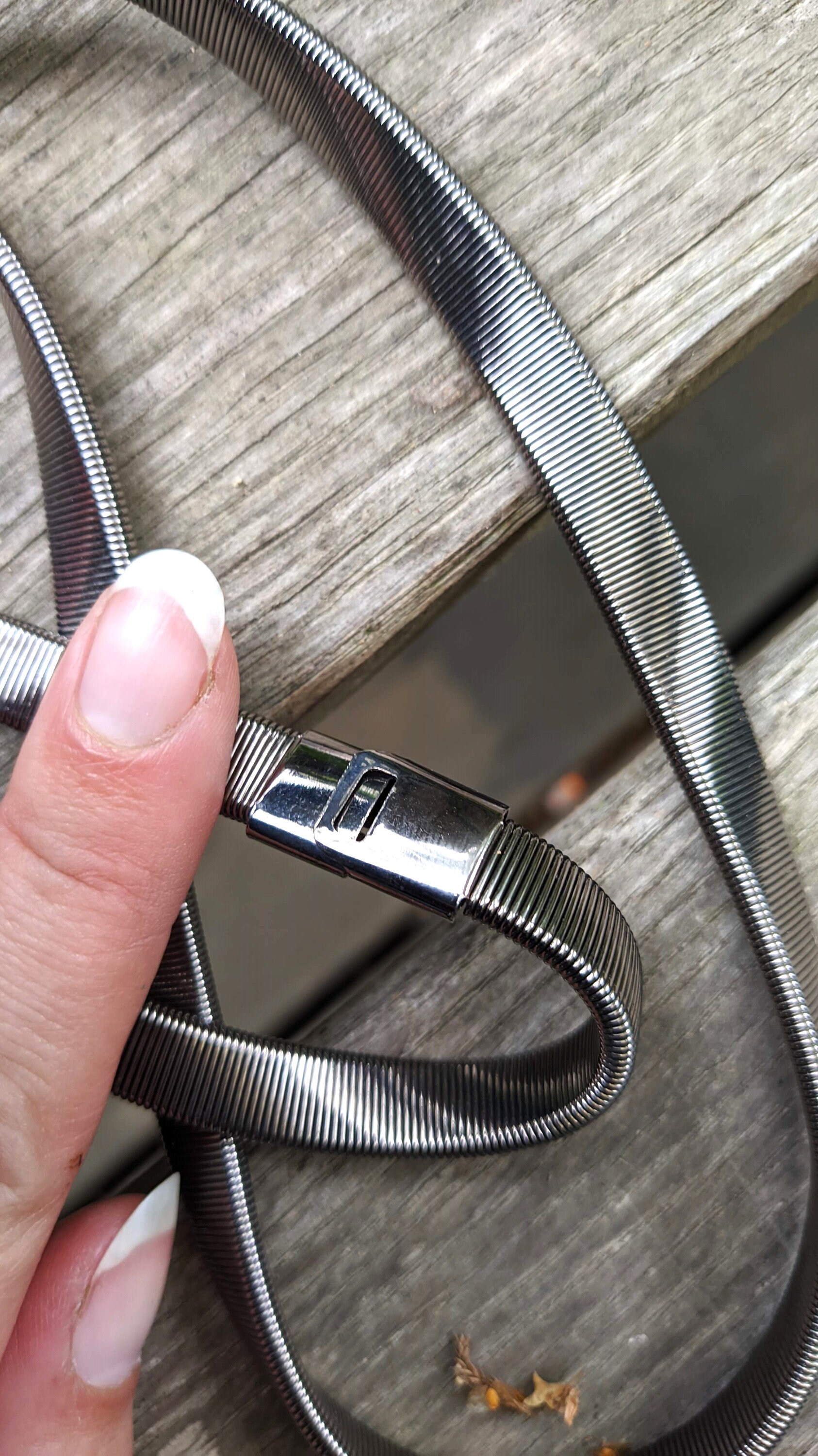 Vintage Metal Belt Braided Women Silver - Etsy display picture 2