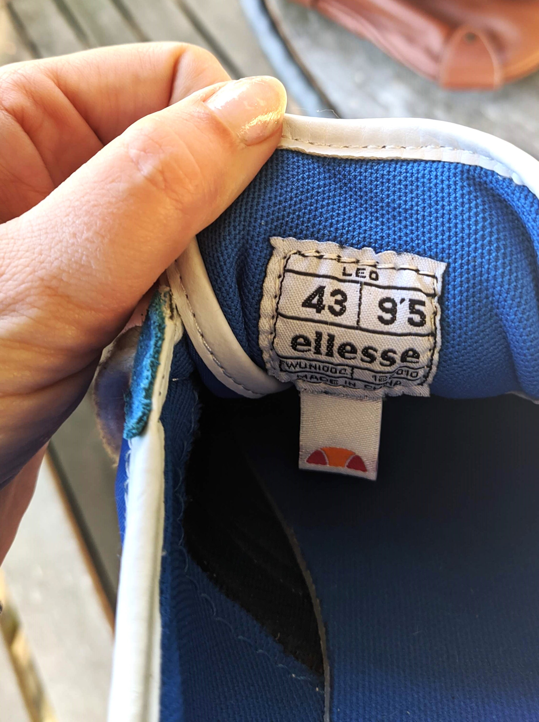 Vintage Blue Sneakers Vintage Men Ellese Shoes Size 43 EU/ 9.5 US