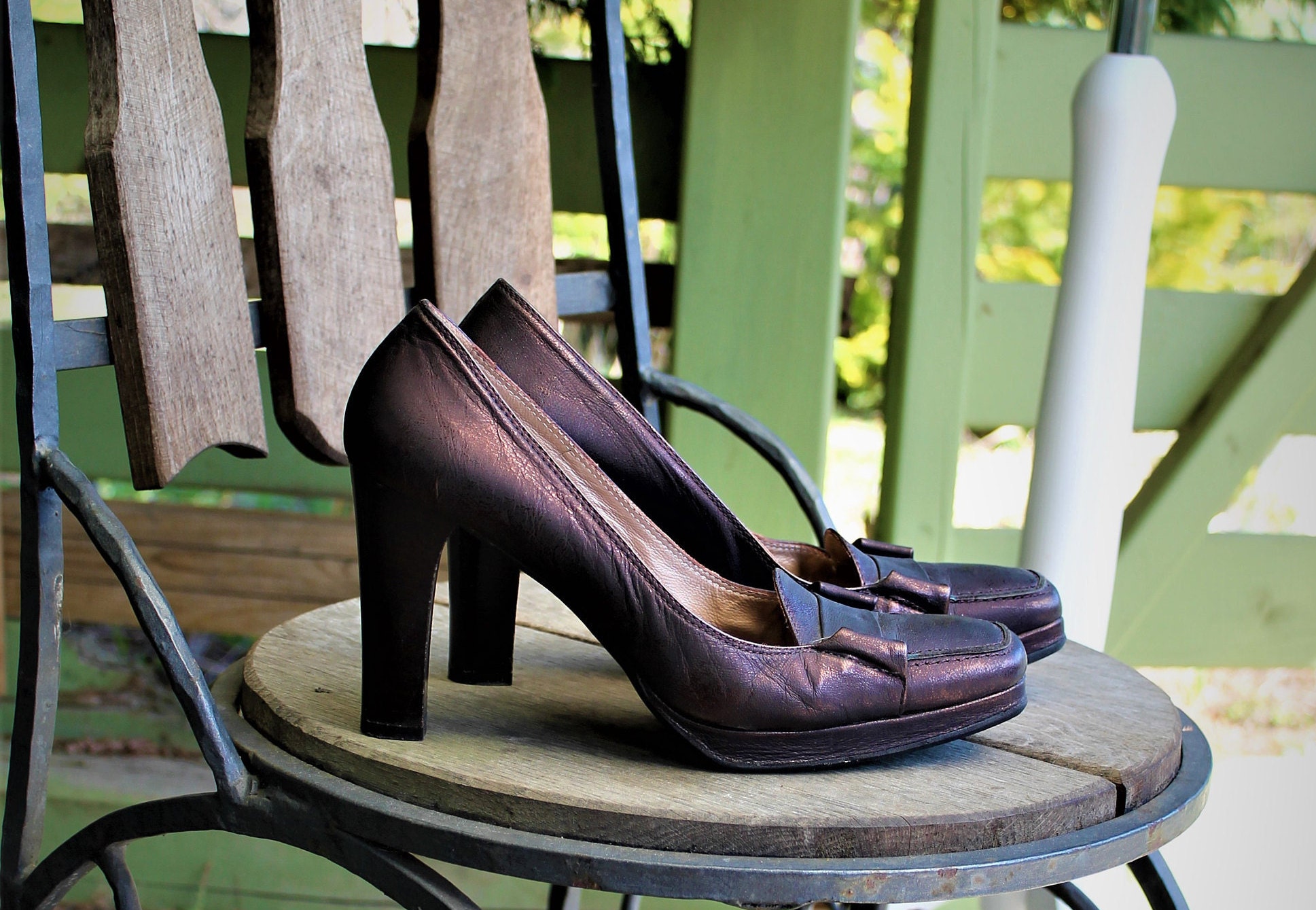 Escarpins Alberto Zago En Cuir Marron Foncé - Pointure 38 - Occasion - Chaussures Femme élégantes