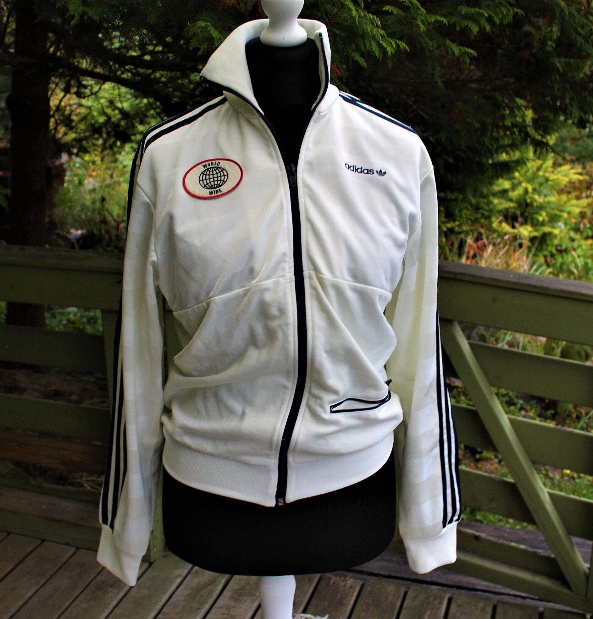 Vintage ADIDAS Jacket White Blue Unisex 70s 80s Size S - Etsy