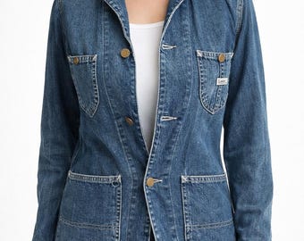 Vintage jeans jacket women blue denim Lee Size S blazer