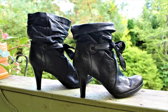 black leather ankle boots womens uk