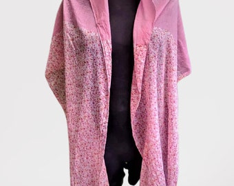 Sciarpa estiva in cotone rosa, regalo per lei