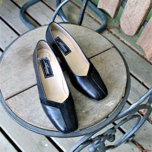 Schoenen zwart Vintage medium hakken Pumps vrouwen Simona Fashion size 5UK, 38EU, 7.5 US, 24,5 cm