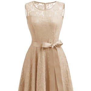 Evening dress / bridesmaid dress champagne