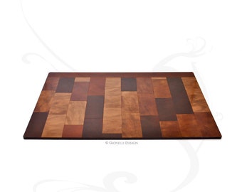 Leather Desk Pad - Brown Table Blotter for Laptop