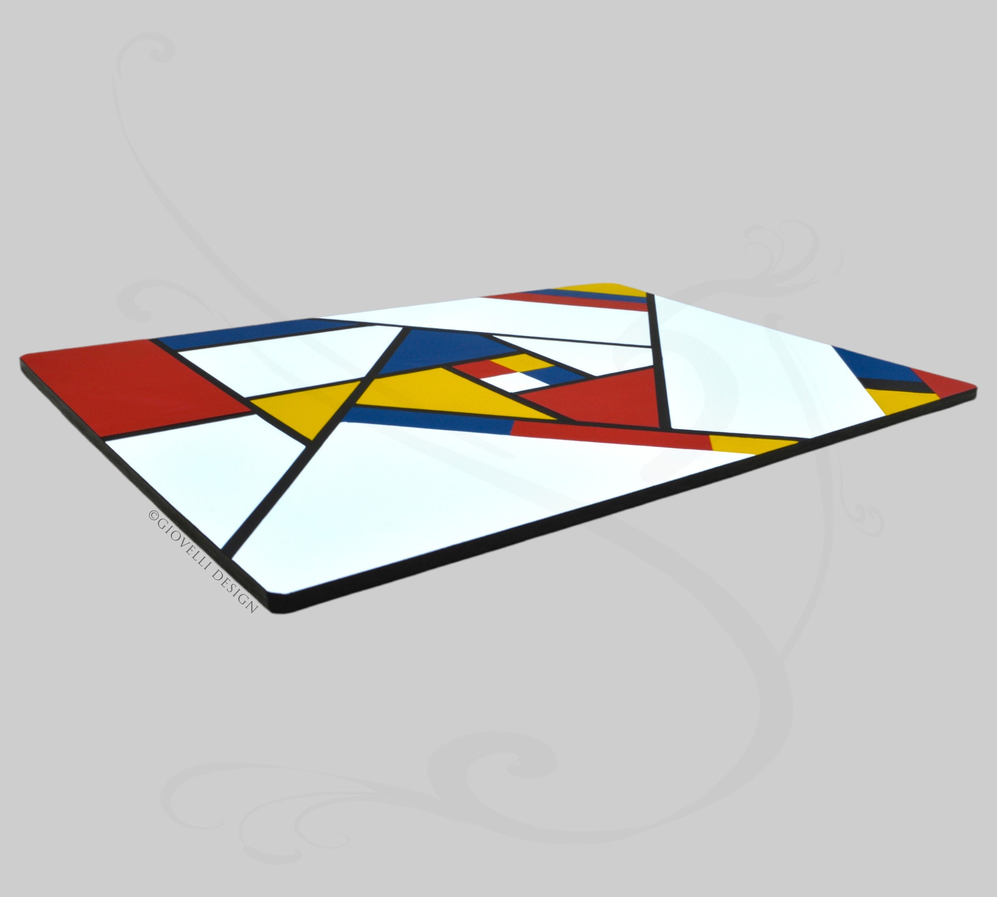 Genuine Leather Mosaic Desk Cover - Multicolor Angular Desk Pad - Etsy