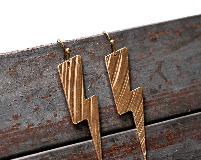Bolt - Reclaimed Cymbal Earrings