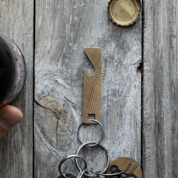 Keychain  - Upcycled Music Jewelry Cymbal Bottle Opener