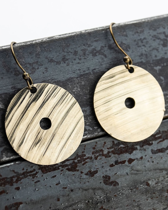 Full Circle - Upcycled Jewelry Music Cymbal Earrings