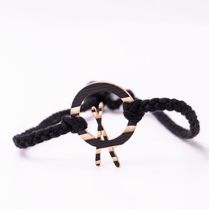 Dark Cross Stick - Reclaimed Cymbal Bracelet
