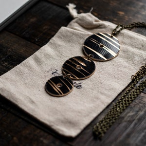 Dark Full Circle - Upcycled Jewelry Music Cymbal Necklace Made From Broken Drum Cymbals