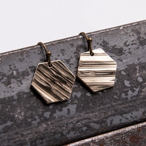 Honeycomb - Upcycled Jewelry Music Cymbal Earrings