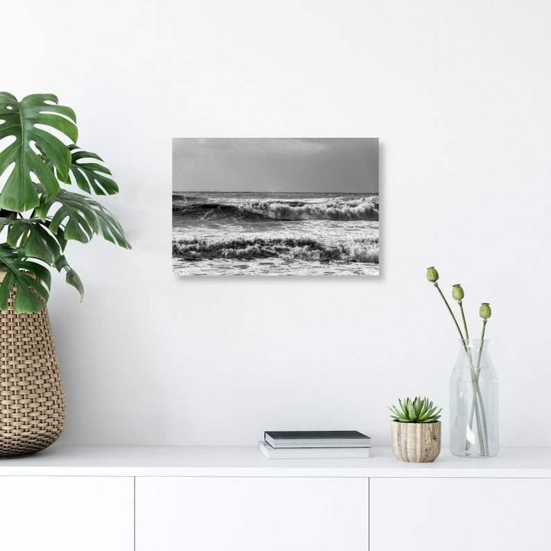 Maritime Fotografie Wildes Meer in schwarz-weiß, Island, 13x18 cm, 21x30 cm, 30x45 cm Bild 2