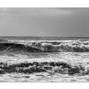 Maritime photography wild sea in black and white, Iceland, 13 x 18 cm, 21 x 30 cm, 30 x 45 cm image 3