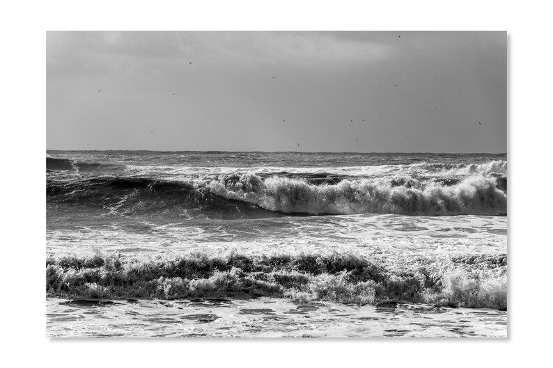 Maritime Fotografie Wildes Meer in schwarz-weiß, Island, 13x18 cm, 21x30 cm, 30x45 cm Bild 3