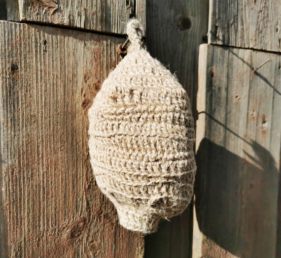 Wasp Nest Decoy Wasp Trap Jute Wasp Nest Decor Fake Etsy