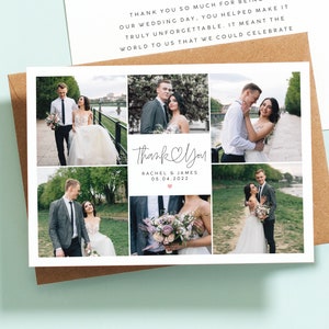 Personalised Photo Postcard with Envelopes, Wedding Thank You Cards, Thank You Cards, Thankyou Cards with Photos, Thankyou Postcards #085