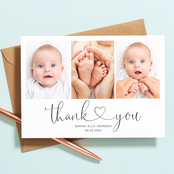 Neue Baby Dankeskarten, Geburtsanzeigen Foto, Geburtsanzeigen Fotokarten, Neues BabyFoto personalisiert, Neugeborene Baby Ankündigung